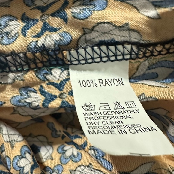 Shein Curve women's size XL blue and yellow v neck boho midi dress - Picture 4 of 5